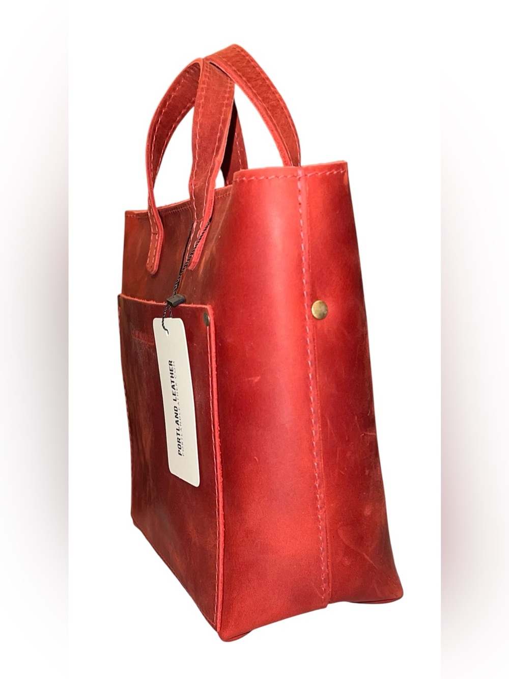 Portland Leather Mini Zipper Crossbody Tote in Phoenix Red - NWT - Picture 3 of 7